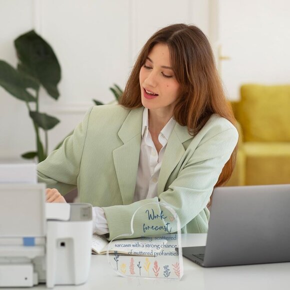 Funny Desk Sign - Acrylic Desk Decor, Cute Office Accessories, Coworker Gift - Picture 5 of 7